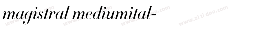 magistral mediumital字体转换